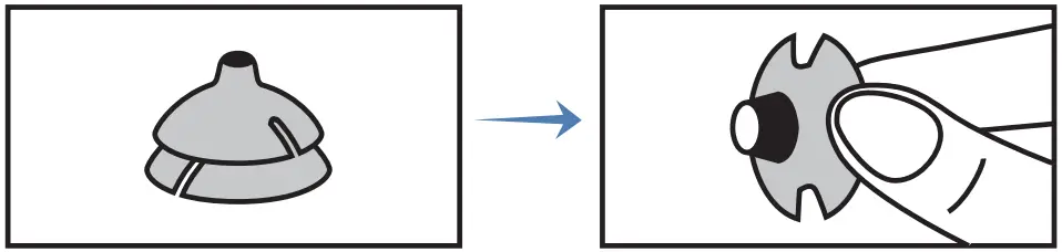 OTC JH D26AT Rechargeable BTE Hearing Aid - eartips rim