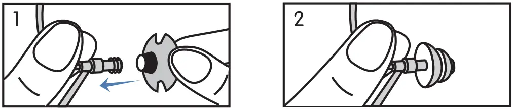OTC JH D26AT Rechargeable BTE Hearing Aid - push firmly