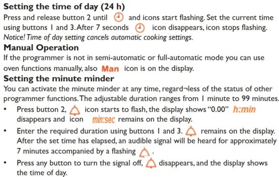 FIG 13 Setting the time of day