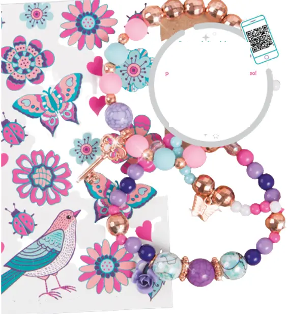 make it real 1202 Bedazzled Charm Bracelets - Figure