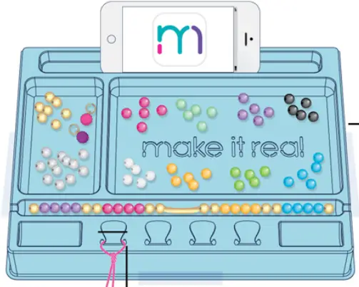 make it real 1202 Bedazzled Charm Bracelets - flat surface 1