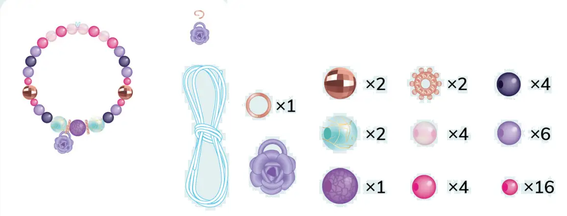 make it real 1202 Bedazzled Charm Bracelets - flat surface2