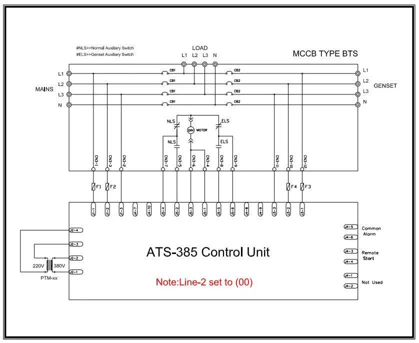 CBI CM-MI 125 Automatic Switch Control Unit - wiring 1