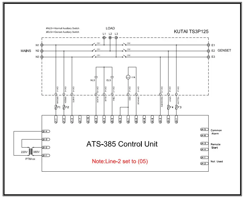 CBI CM-MI 125 Automatic Switch Control Unit - wiring 3