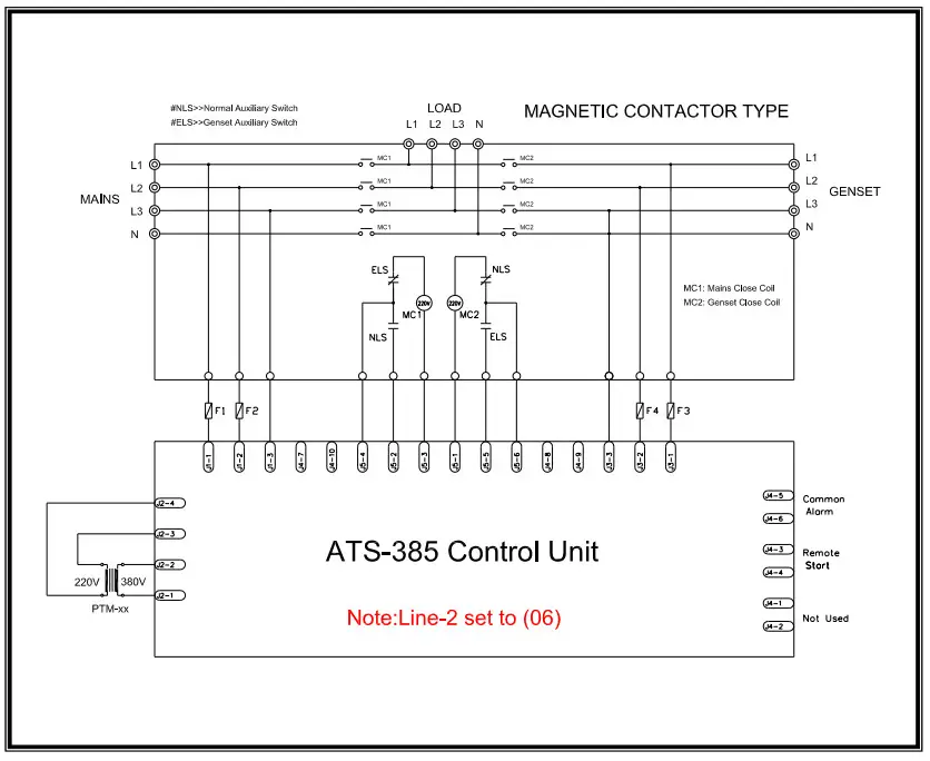 CBI CM-MI 125 Automatic Switch Control Unit - wiring 3