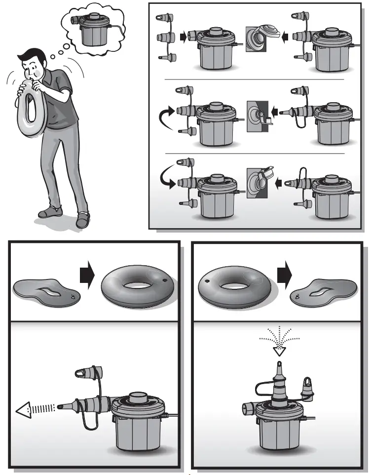 Bestway 62167 Sidewinder AC Electric Air Pump - FIG1