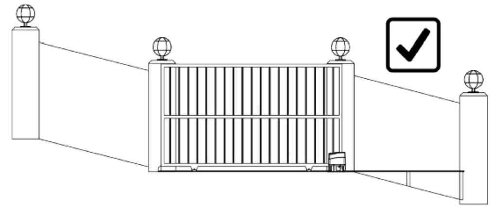VEVOR SLIDE400 DC12V SERIES Electric Gates Slide Gate Opener - UNLEVEL GATE1