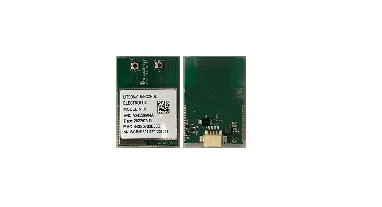 Liteon Niu6 802.11 B-g-n 1t1r 2.4ghz Wi-fi + Ble 5.0 Bt Module User Manual