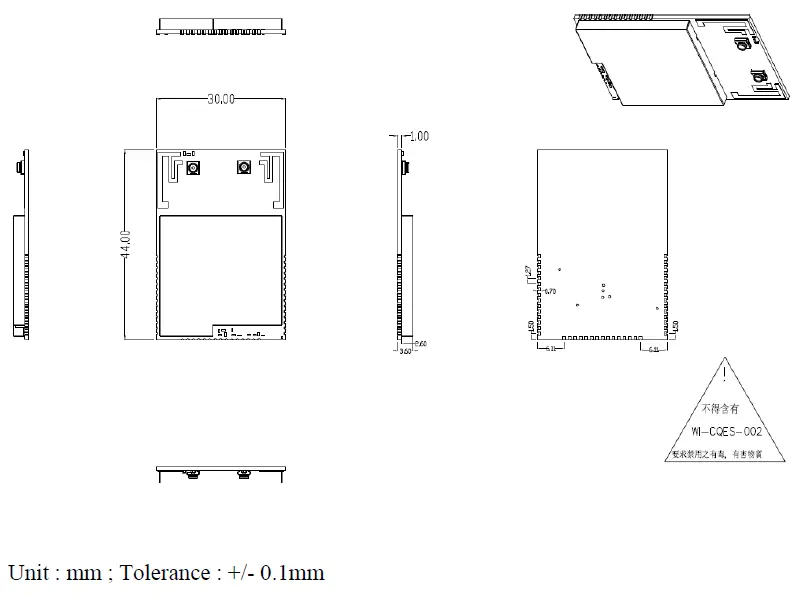 LITEON-NIU6-802.11-b-g-n-1T1R-2.4GHz-Wi-Fi +BLE-5.0 BT-Module-fig- (4)