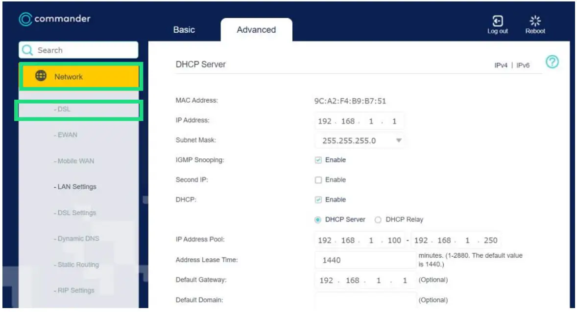 Navigation Menu Option