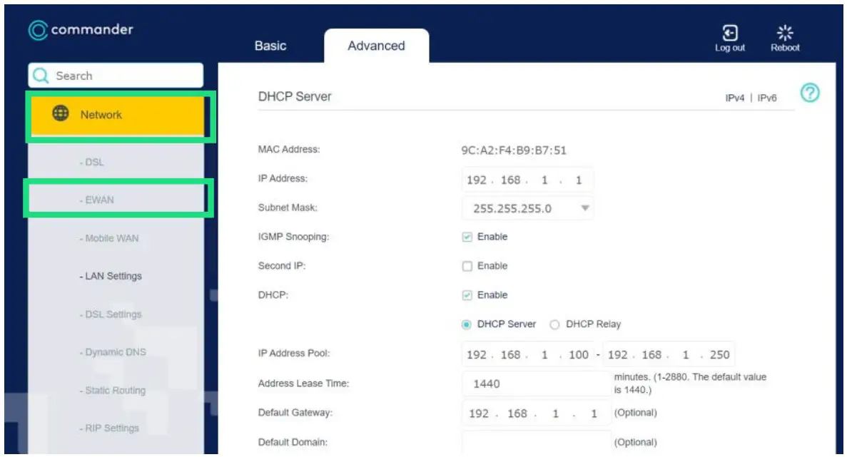 Navigation Menu Option