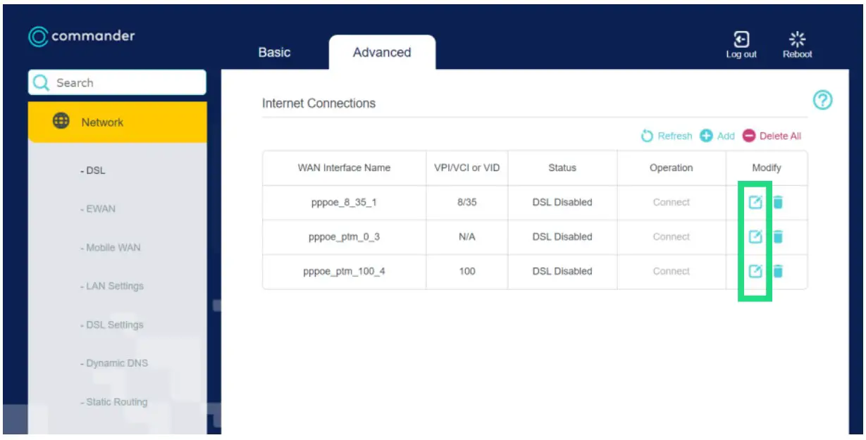 Navigation Menu Option