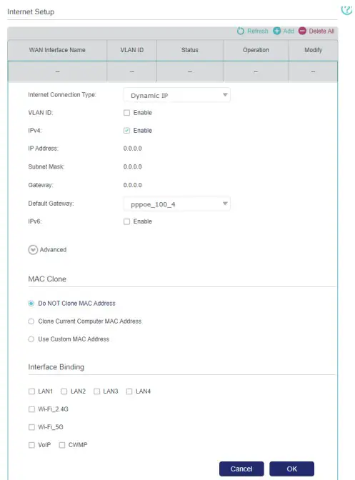 Navigation Menu Option