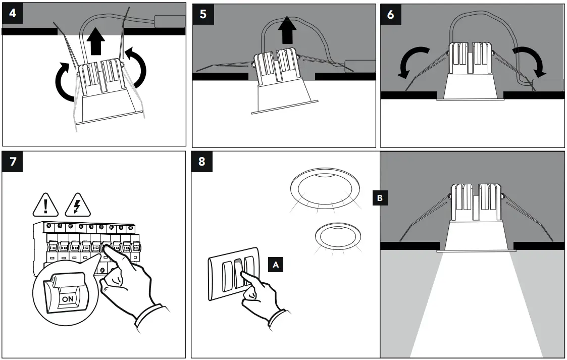 faneurope INC QUARK R12 BCO Round Metal Recessed Spotlights - Assembly 1