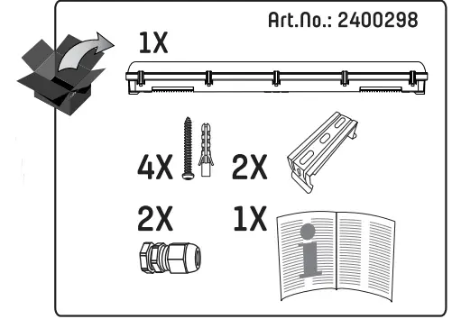 Proventa 2400298 Ultra LED TL Lighting 120 Cm For Garage And Warehouse-FIG2