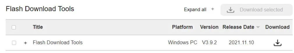 Flash Download Tools