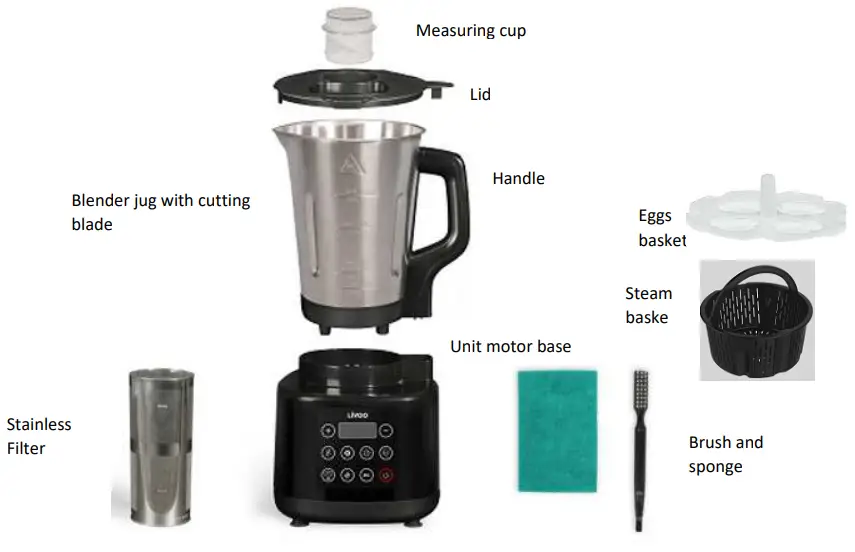 LIVOO DOP229 Heating Blender Soup Maker - DESCRIPTION