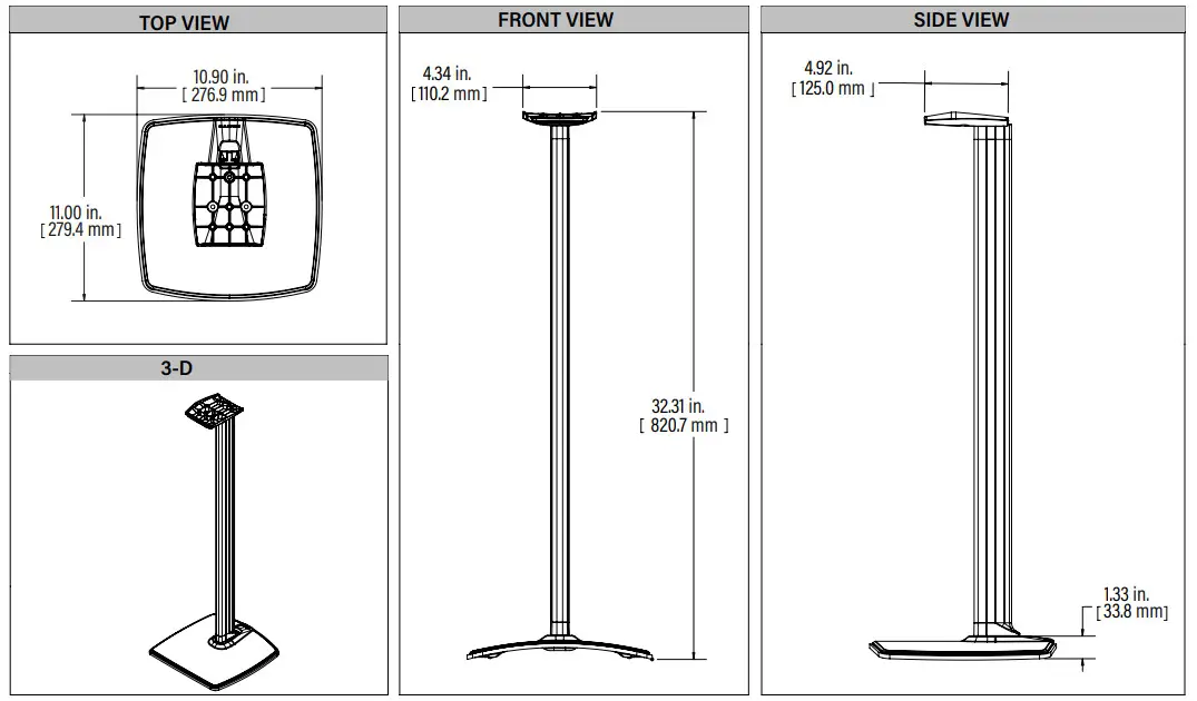 SANUS WSSE31, WSSE32 Speaker Stand for SONOS Era 300 - view