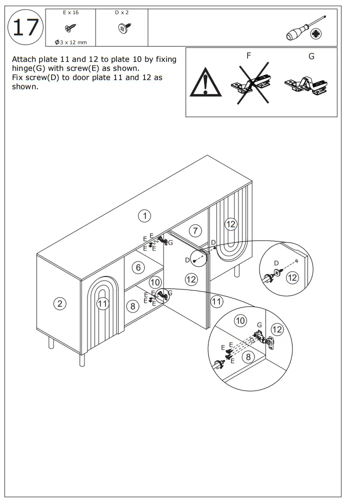 FUFU GAGA LJY KF210198-0 Contemporary Modern White Buffet - Box10