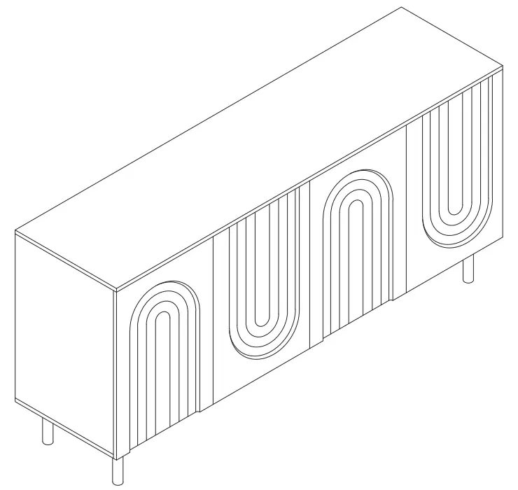 FUFU GAGA LJY KF210198-0 Contemporary Modern White Buffet