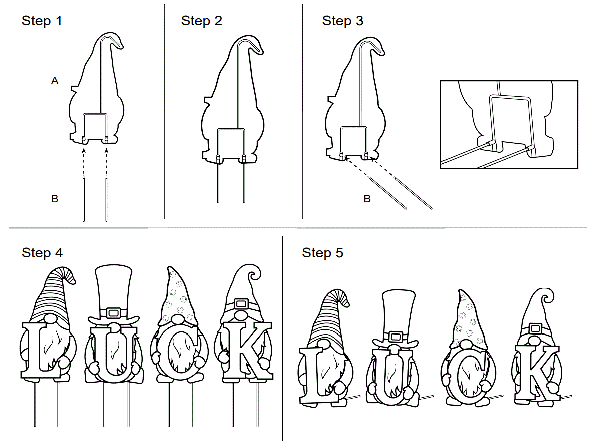 glitzhome-6941327175054 24-Inch-H-St-Patrick's-Day-Yard-Stake-2