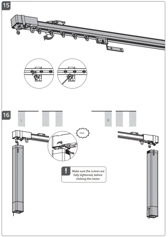 MOTIONBLINDS CM-36 Curtain Motor and Rails - Fig 14