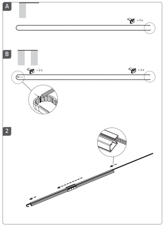 MOTIONBLINDS CM-36 Curtain Motor and Rails - Fig 4