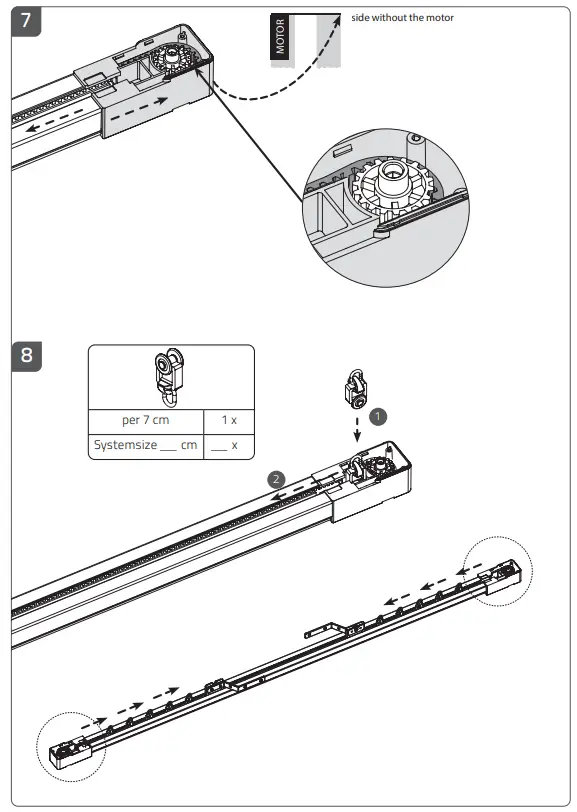 MOTIONBLINDS CM-36 Curtain Motor and Rails - Fig 8