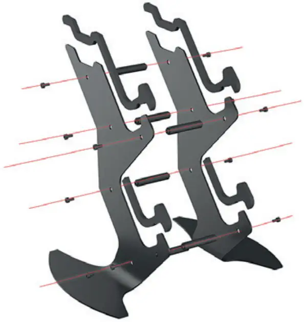 DELTACO GAMING GAM-143 Dual Controller and Headset Stand - fig 1