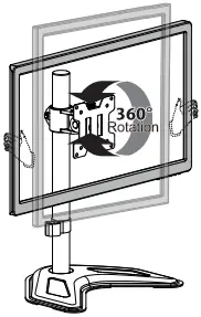 American Express MU0023-A Mountup Single Monitor Stands B6