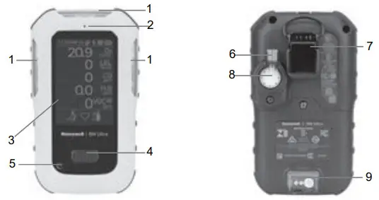 Honeywell BWTM Ultra Portable Five Gas Detector with Internal Pump - Appearance