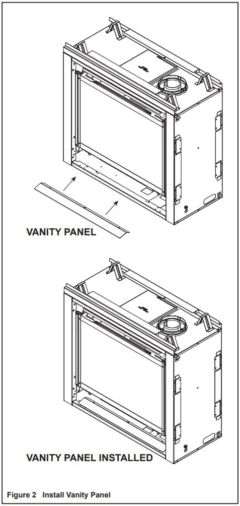 MAJESTIC PIER-DV36IN Black Fire Screen Front for 36 Inch Multi-Sided Fireplaces Instruction Manual - Figure 2