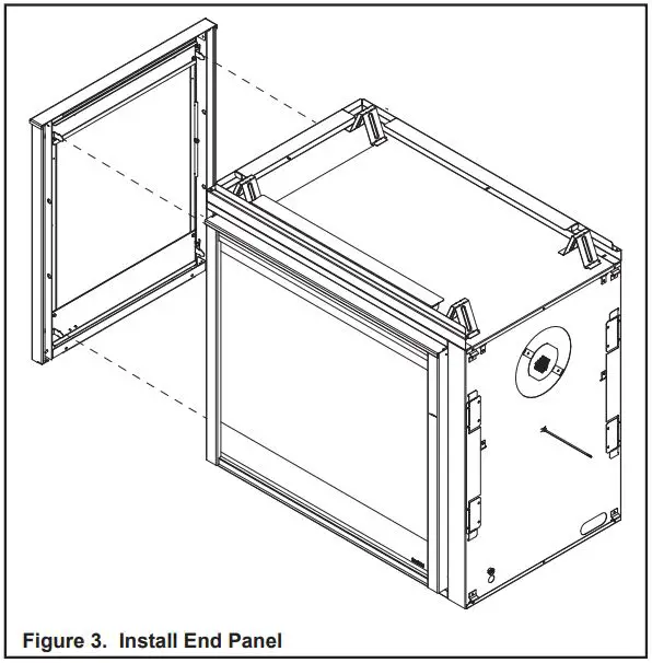 MAJESTIC PIER-DV36IN Black Fire Screen Front for 36 Inch Multi-Sided Fireplaces Instruction Manual - Figure 3