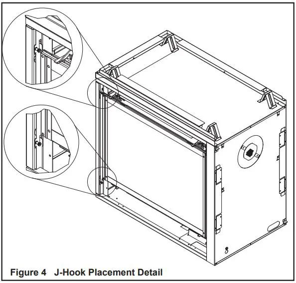 MAJESTIC PIER-DV36IN Black Fire Screen Front for 36 Inch Multi-Sided Fireplaces Instruction Manual - Figure 4