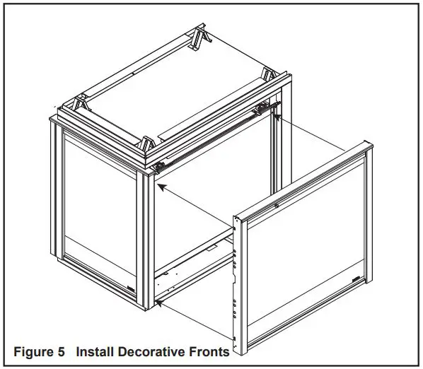 MAJESTIC PIER-DV36IN Black Fire Screen Front for 36 Inch Multi-Sided Fireplaces Instruction Manual - Figure 5