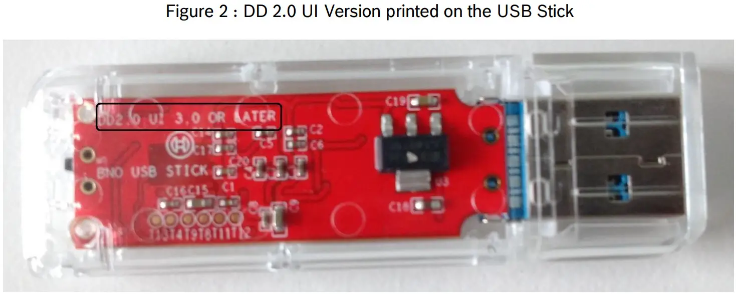 Bosch Sensortec BNO055 USB Stick - Version printed