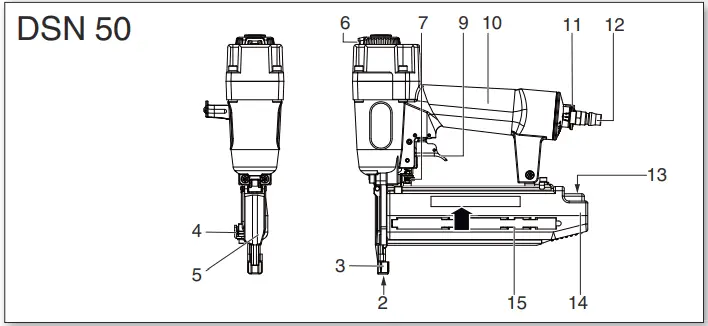 metabo DKG 80-16 Air Staple Gun fig 2