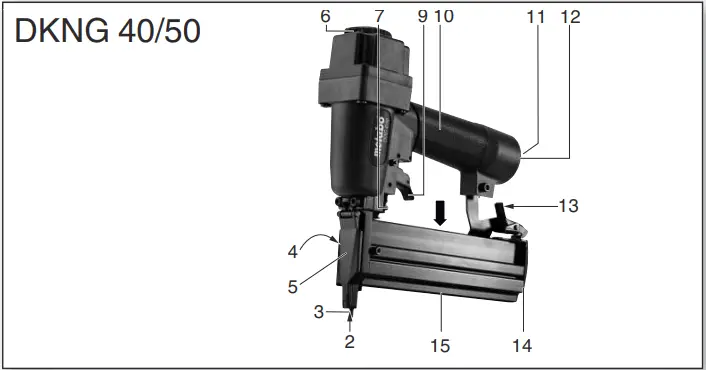metabo DKG 80-16 Air Staple Gun fig 3