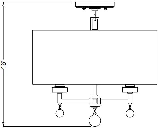 CRYSTORAMA 8105 PN CEILING Paxton Four Light Ceiling Mount - Ceiling