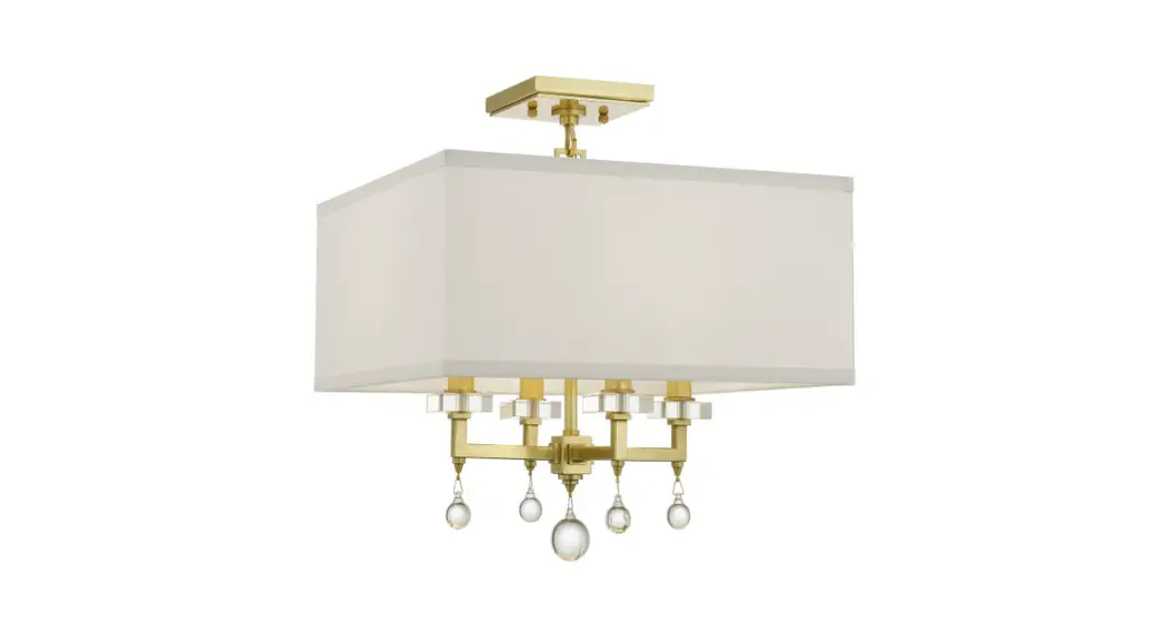 Crystorama 8105-pn-ceiling Paxton Four Light Ceiling Mount Instruction Manual