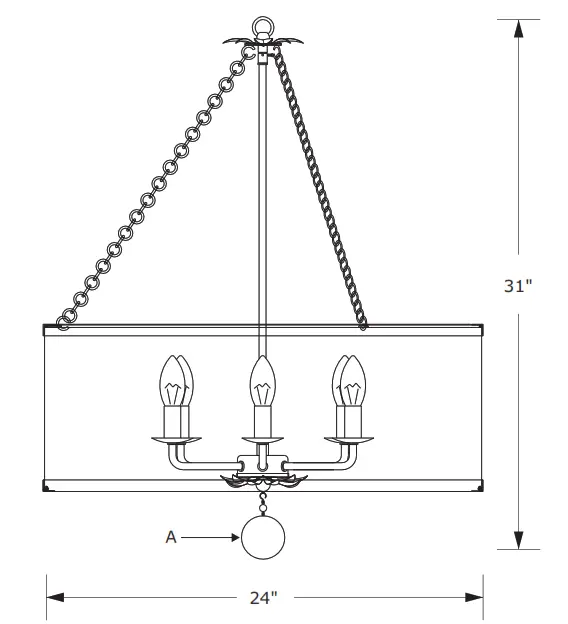 CRYSTORAMA 518-GA Broche Six Light Chandelier