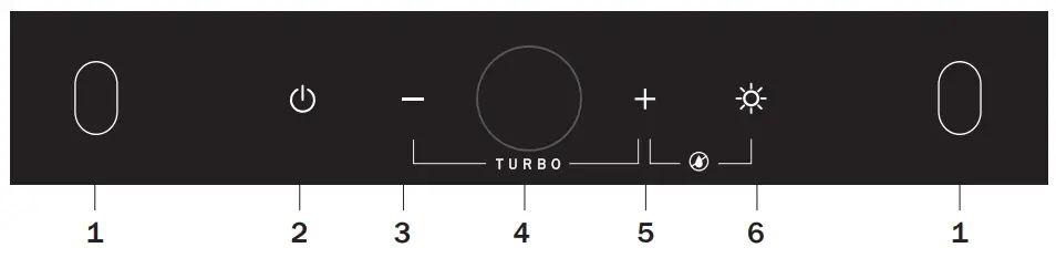 GERMAN POOL RDS 6356 Chimney Type Range Hood - Control Panel