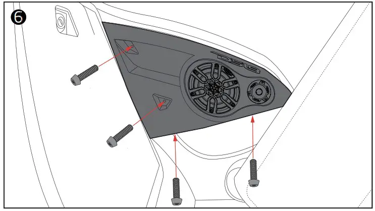 DS18 SLG AR6LD Polaris Slingshot Inside Armrest Speaker Pods - INSTALLATION 4