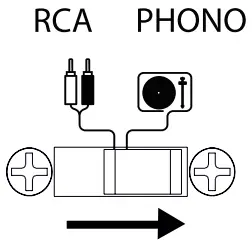 LA BOITE LX X Classique Loudspeaker and Turntable - input panel 2