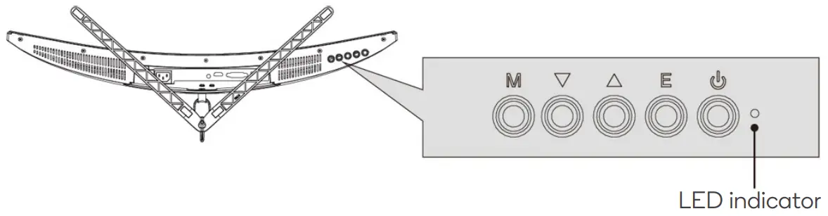 kogan KAMN32F16LC 32 Inch Curved Gaming Monitor - LED indicator