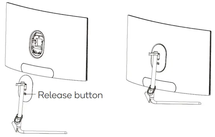 kogan KAMN32F16LC 32 Inch Curved Gaming Monitor - Release button