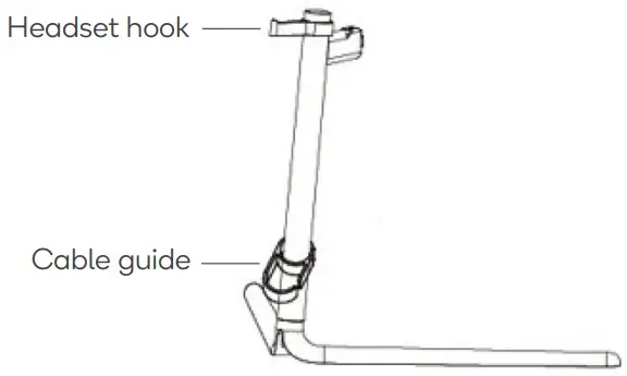 kogan KAMN32F16LC 32 Inch Curved Gaming Monitor - stand stem