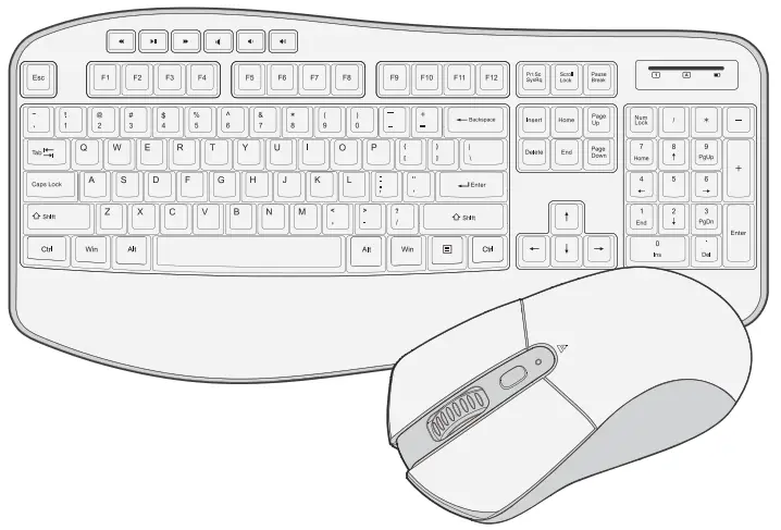 Nulea KM73 Keyboard and Mouse Wireless Combo