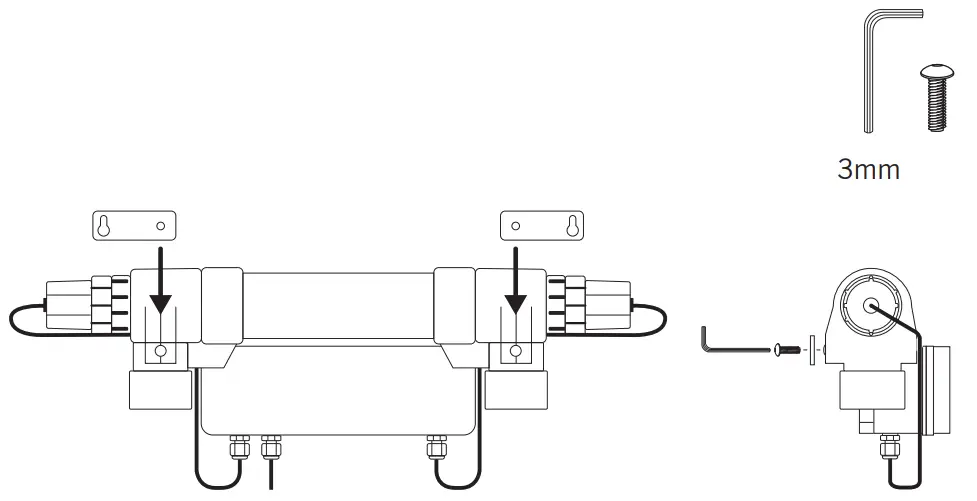 Certikin UV Lamp Systems for Domestic Swimming Pools - Fitting mounting