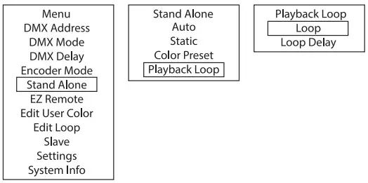 PLAYBACK LOOP STANDALONE MODE 